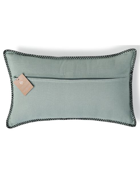 Fodera per cuscino Maxime celadon verde/nera