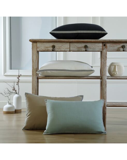 Housse de coussin Victor blanche - 60x40 cm