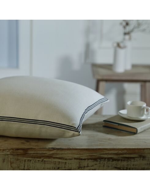 Housse de coussin Victor blanche - 60x40 cm