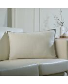 Housse de coussin Victor blanche - 60x40 cm