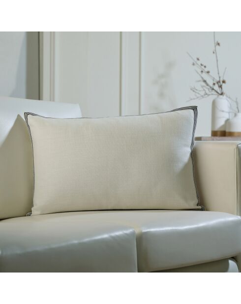 Housse de coussin Victor blanche - 60x40 cm