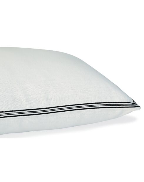 Housse de coussin Victor blanche - 60x40 cm