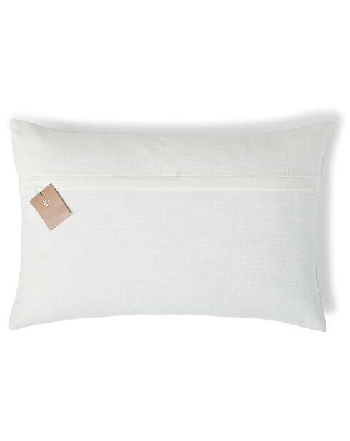 Housse de coussin Victor blanche - 60x40 cm