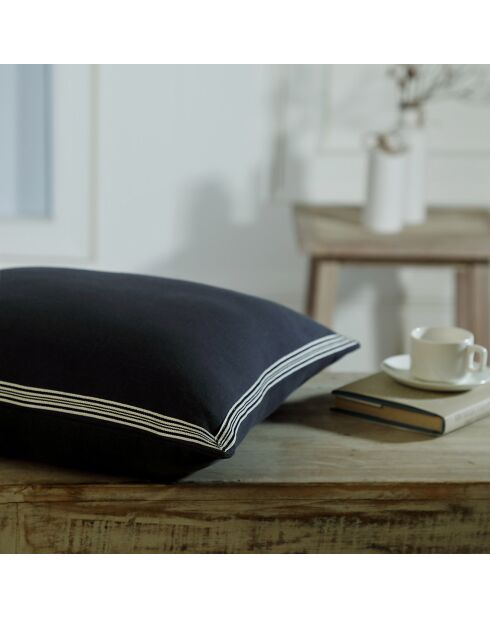 Housse de coussin Victor fusain - 60x40 cm