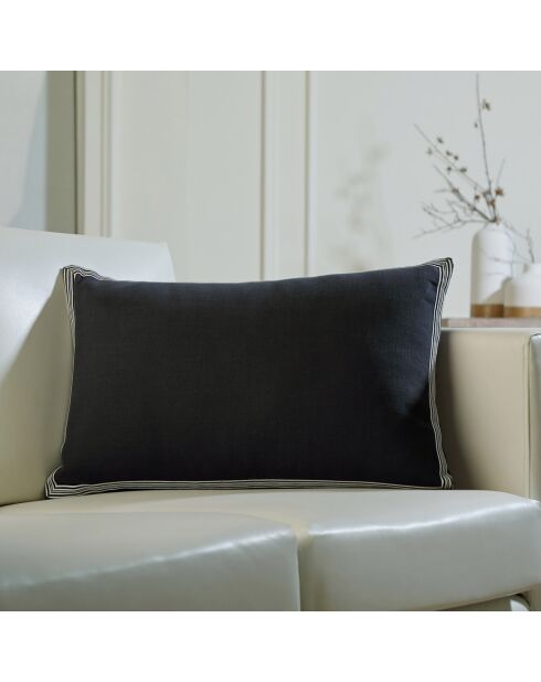 Housse de coussin Victor fusain - 60x40 cm