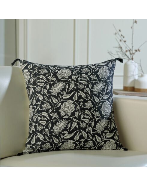 Housse de coussin Noida fusain - 50x50 cm
