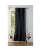 Rideau à galon fronceur Gabriel fusain/sable - 140x290 cm