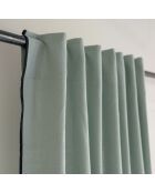 Gordijn met ruches Jules celadon/zwart - 140x260 cm