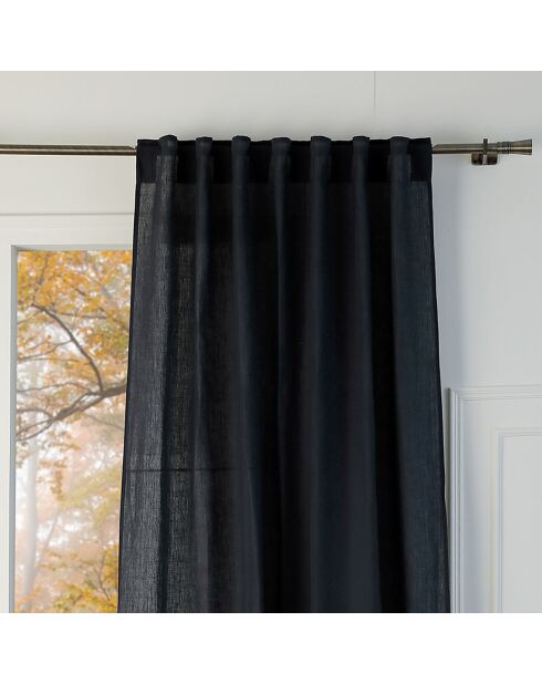 Cortina trenzada con volantes Louis fusain - 140x260 cm