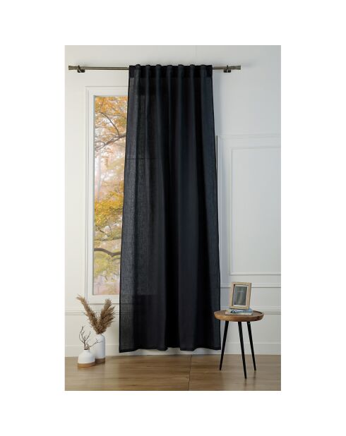 Cortina trenzada con volantes Louis fusain - 140x260 cm