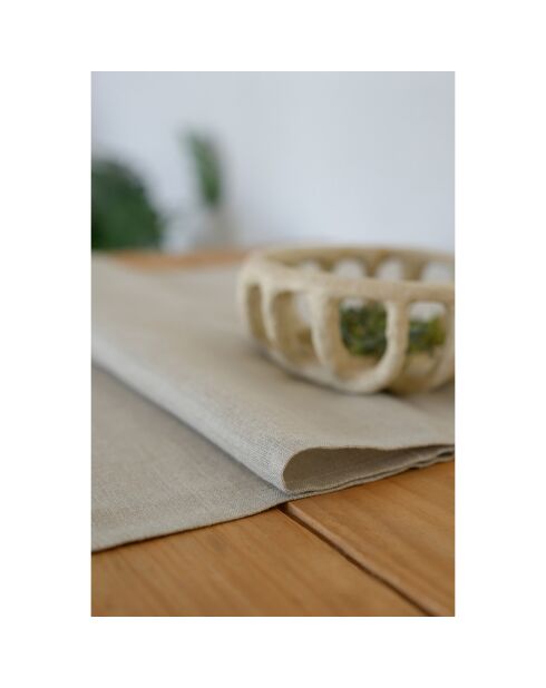 Chemin de table Paul naturel - 50x150 cm