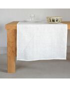 Chemin de table Paul blanc - 50x150 cm
