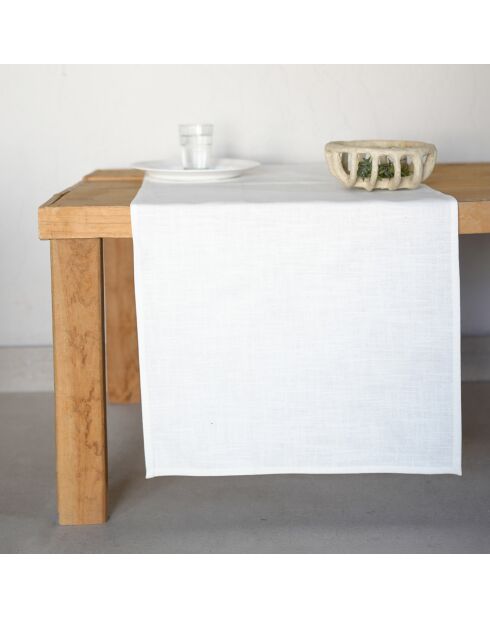 Chemin de table Louis blanc - 50x150 cm