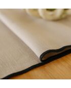 Chemin de table Jules naturel/noir - 50x150 cm