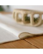 Chemin de table Jules blanc/sable - 50x150 cm