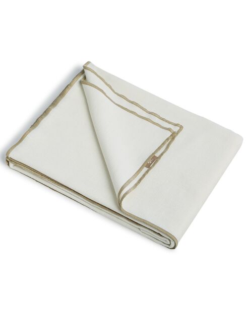 Chemin de table Jules blanc/sable - 50x150 cm