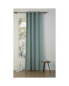 Gabriel eyelet gordijn celadon/zwart - 140x260 cm