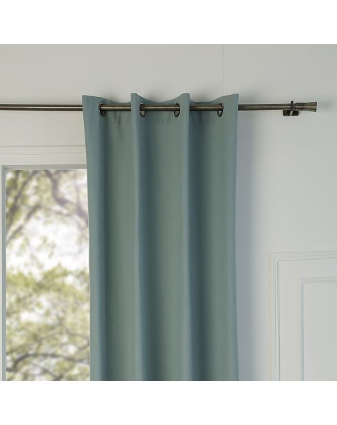 Jules eyelet gordijn celadon/zwart - 140x260 cm