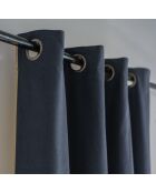 Rideau à oeillets occultant Jules fusain/sable - 130x260 cm