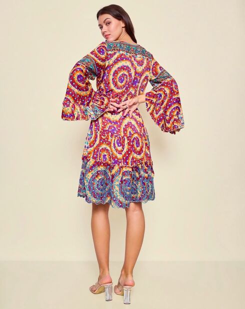 Robe en Soie mélangée Margaux multicolore