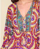 Robe en Soie mélangée Margaux multicolore