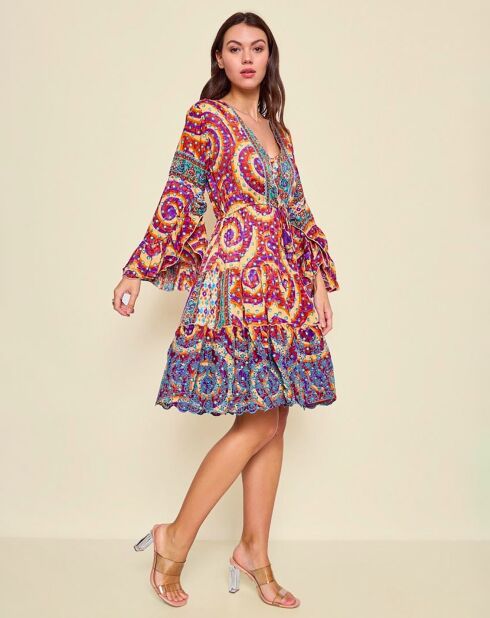 Robe en Soie mélangée Margaux multicolore