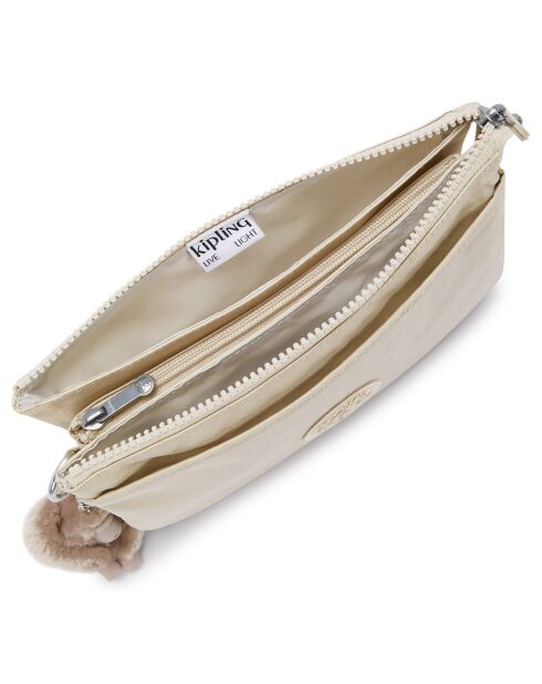 Petit sac bandoulière Riri beige pearl - 16x24x6.5 cm