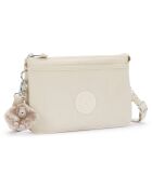 Petit sac bandoulière Riri beige pearl - 16x24x6.5 cm