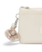 Petit sac bandoulière Riri beige pearl - 16x24x6.5 cm