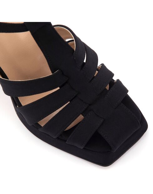 Sandalias marinas negras - Tacón 11 cm