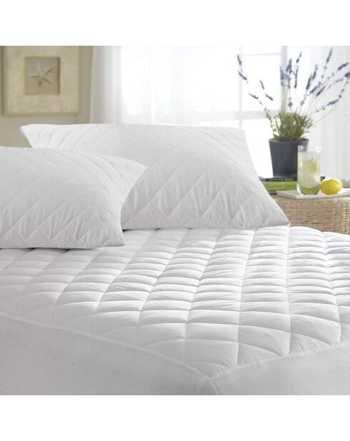 Protège-matelas matelassé & respirant blanc