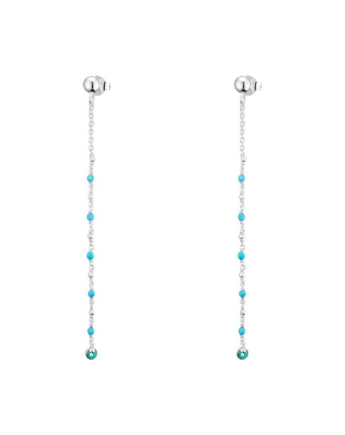 Boucles d'oreilles en Argent & Turquoise reconstituée