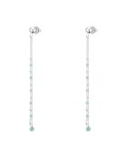 Boucles d'oreilles en Argent & Calcédoine Chrysoprase verte