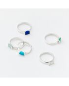 Bague en Argent & Calcédoine verte