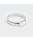 Bague en Argent & Nacre blanche