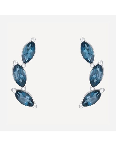 Boucles d'oreilles Alva Topazes bleu clair 0.53 ct or blanc