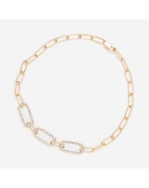 Bracelet Kerry Diamants 0.18 ct or jaune