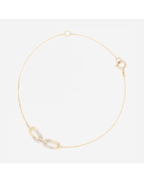 Bracelet Camille Diamants 0.08 ct or jaune