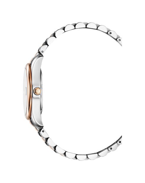 Montre Femme Quartz en Acier Lugano argenté/rose doré