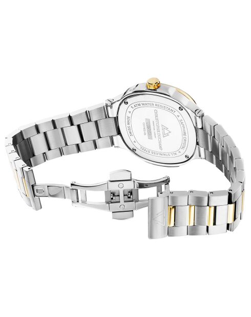 Montre Homme Quartz en Acier L'Envie Moonphase argenté/doré