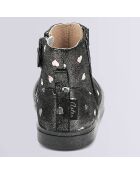 Boots en Cuir Welsea noir coeurs