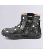 Boots en Cuir Welsea noir coeurs