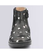 Boots en Cuir Welsea noir coeurs