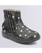Boots en Cuir Welsea noir coeurs