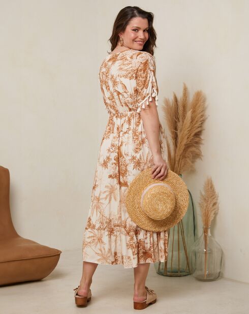 Camelkleurige jurk van Nicole