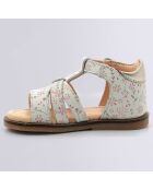 Sandales en Cuir Nahine blanc floral