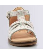 Sandales en Cuir Nahine blanc floral