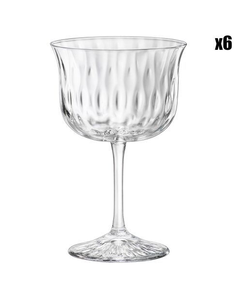6 Verres à Cocktail Fizz Bloom transparents  - 28cl