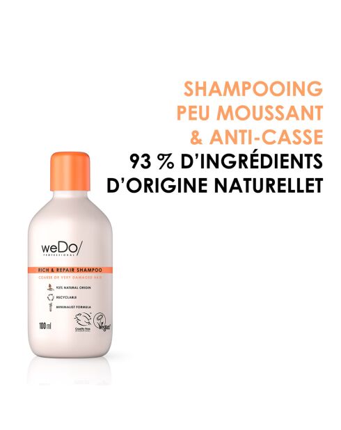 Shampooing vegan Riche & Réparateur anti-casse sans sulfate - 100 ml