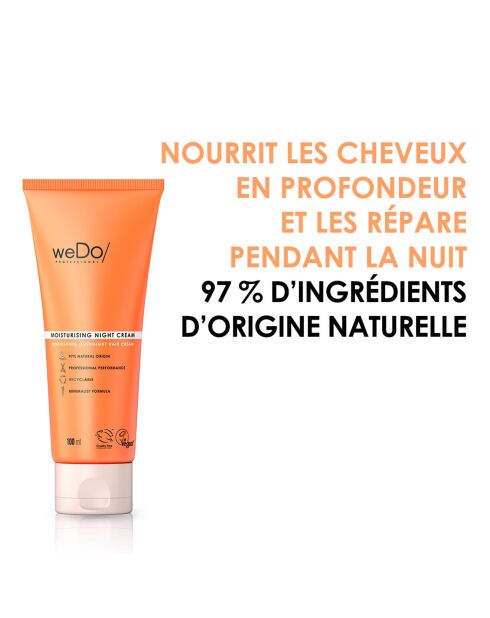 Crème de nuit vegan nourrissante pour cheveux secs ou très abîmés - 100 ml